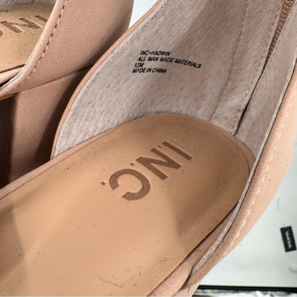 INC International Concepts Women's Tan block heel Sandals 12M